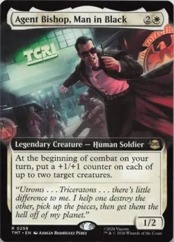 Agent Bishop Man in Black Extended Art R Teenage Mutant Ninja Turtles 258 NM MTG - Image 1