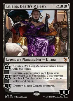 Magic The Gathering MTG LILIANA, DEATH'S MAJESTY Aetherdrift NM Near Mint - Image 1