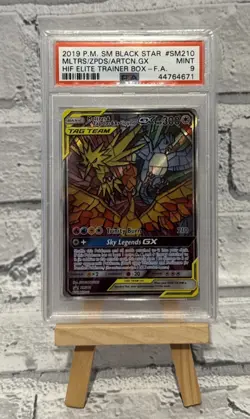 PSA 9 Moltres & Zapdos & Articuno GX SM210 Holo Promo Pokemon Card - Image 1