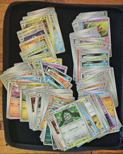 Pokemon TCG Japanese Card Lot Bulk 200+ cards never played holes removed - Image 1