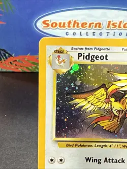 Pokemon Pidgeot TCG Base Set 2 Holo Unlimited Rare Card 14/130 With Swirl - Image 2
