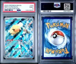 2025 POKEMON DRI EN-DESTINED RIVALS ILLUSTRATION RARE #193 MISTY'S PSYDUCK PSA 9 - Image 3