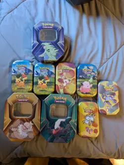 Pokemon Empty Tins Lot - Image 1