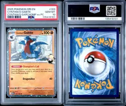 2025 Promo Cynthia’s Garchomp EX Premium Coll. #103 Cynthia’s Gabite Holo PSA 10 - Image 3
