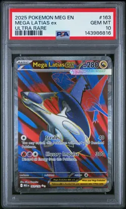 2025 POKEMON MEG EN-MEGA EVOLUTION ULTRA RARE #163 MEGA LATIAS EX PSA 10 - Image 1
