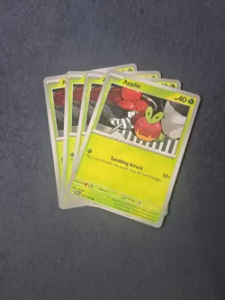 Pokemon Playset x4 Applin SV06: Twilight Masquerade #017/167 NM - Image 1