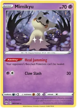 Mimikyu - 081/189 - Rare NM, English Pokemon Darkness Ablaze - Image 1