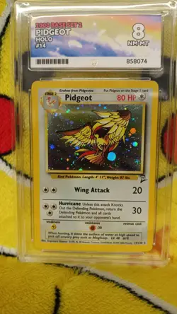 Pokemon Base Set 2 1999-2000 Pidgeot Holo 14/130 Ace Graded 8 NM-MT - Image 1