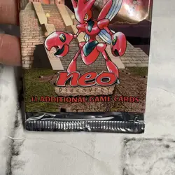 Rare Vintage Pokemon Card TCG Neo Discovery Booster Pack Open/EMPTY Scizor Vtg - Image 2