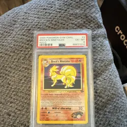 Pokemon Gym Challenge Brock's Ninetales Holo Rare PSA 6 Unlimited 3/132 - Image 1