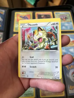 Meowth 88/114 Common Steam Siege Pokemon Misprint Miscut Error - Image 2
