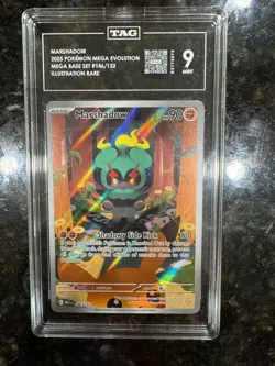 Pokemon TCG- 2025 Marshadow 146/132 IR Mega Evolution TAG 9 Mint - Image 3