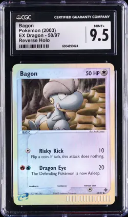 2003 POKEMON EX DRAGON, REVERSE HOLO #50/97 BAGON CGC 9.5 - Image 1