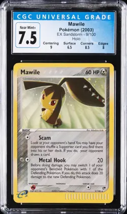 2003 POKEMON EX SANDSTORM #9 MAWILE-HOLO CGC 7.5 - Image 1