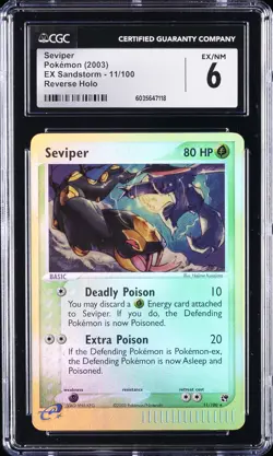 2003 POKEMON EX SANDSTORM REVERSE HOLO #11/100 SEVIPER CGC 6 - Image 1