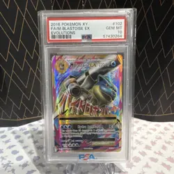 The Pokemon Company M Blastoise EX 102/108 Evolutions Full Art Holo PSA 10 - Image 1