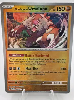 Bloodmoon Ursaluna (Master Ball Pattern) 054/131 - Pokemon Prismatic Evolutions - Image 1