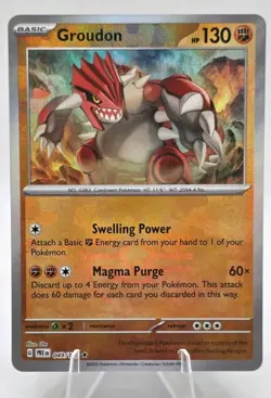Groudon 049/131 Master Ball Prismatic Evolutions Pokemon - Image 1