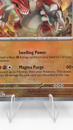 Groudon 049/131 Master Ball Prismatic Evolutions Pokemon - Image 2