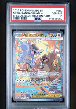 Pokemon 2025 Mega Kangaskhan ex 182/132 ME01 SIR Holo PSA 10 English - Image 1