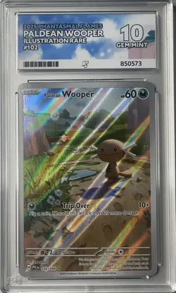 Paldean Wooper 102/094 Pokemon Phantasmal Flames Ace 10 Gem Mint - Image 1