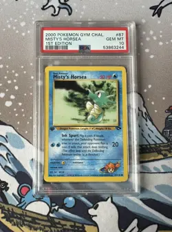Misty’s Horsea Pokemon Gym challenge 1st edition PSA 10 - Image 1