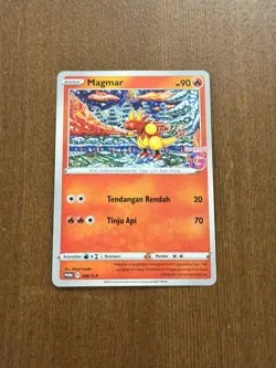Pokemon TCG Bahasa Indonesia Language Magmar Gramedia Promo Stamp 296/S-P - Image 1