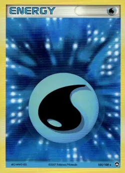 Water Energy 105/108 Holo Rare Power Keepers Pokemon Near Mint - Image 1
