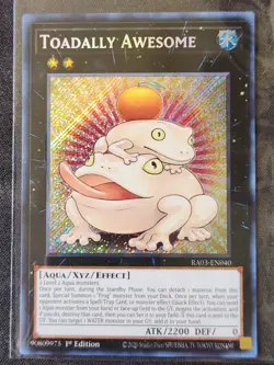 TOADALLY AWESOME 2024 YU-GI-OH QCB Secret Rare 1st Edition #RA03-EN040 Mint - Image 1