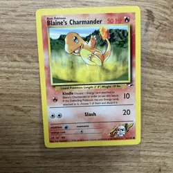 Blaine’s Charmander 61/132 Gym Heroes Non Holo Vintage Pokemon Card LP/NM - Image 1