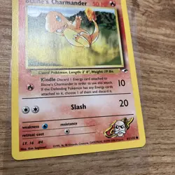 Blaine’s Charmander 61/132 Gym Heroes Non Holo Vintage Pokemon Card LP/NM - Image 2