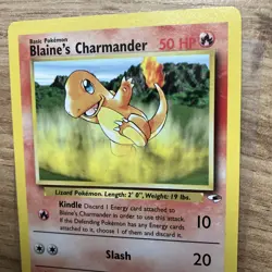 Blaine’s Charmander 61/132 Gym Heroes Non Holo Vintage Pokemon Card LP/NM - Image 3