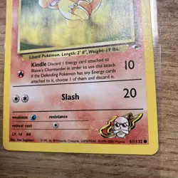 Blaine’s Charmander 61/132 Gym Heroes Non Holo Vintage Pokemon Card LP/NM - Image 4