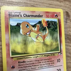 Blaine’s Charmander 61/132 Gym Heroes Non Holo Vintage Pokemon Card LP/NM - Image 5