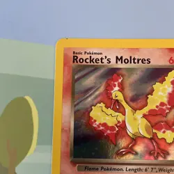 Pokemon TCG Rockets Moltres Holo Rare Card 12/132 Gym Heroes Set - Image 2
