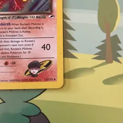 Pokemon TCG Rockets Moltres Holo Rare Card 12/132 Gym Heroes Set - Image 4