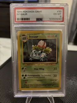 1999 Pokemon Game Ivysaur #30 PSA 6 Graded Card EX-MT - Image 1