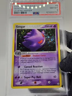 Pokemon TCG Gengar Legend Maker Holo Rare Card 5/92 - PSA 8 - FRESH GRADE! - Image 3
