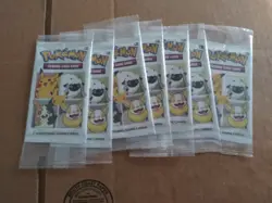 Pokemon 25th Anniversary General Mills Cereal 7 sealed packs 3 Card Pack Lot - Image 1