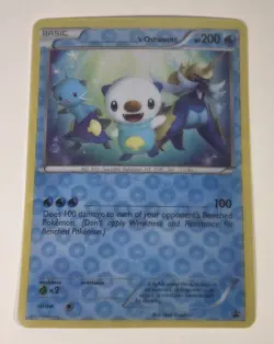 Pokemon Jumbo Oversized 'S Oshawott B&W Black Star Lenticular Promo Card *READ* - Image 1