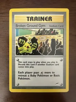 Pokemon Card - Broken Ground Gym Neo Destiny 92/105 LP - Image 1