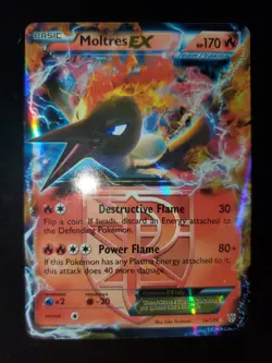 Moltres EX 14/135 Holo Pokemon TCG XY Team Plasma Storm Card NM Near Mint - Image 2