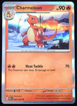 Pokemon TCG Charmeleon 127/197 2023 Obsidian Flames Holo Uncommon Card - NM - Image 1