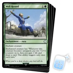WELL RESTED X4 Universes Beyond: Fallout Magic MTG MINT CARD - Image 1