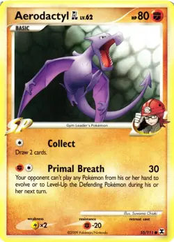 Pokemon TCG Aerodactyl GL 55/111 Rising Rivals Regular LP - Image 1