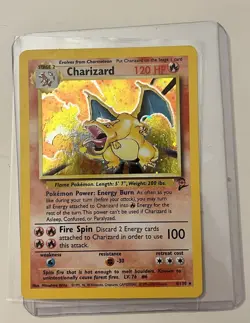 Pokemon TCG Charizard Base Set 2 - Holo NM/MINT 4/130 Original *SWIRL* - Image 1