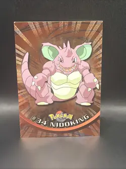 Pokemon TV Animation Edition #34 Nidoking Foil Holo Topps Black Label - Image 1