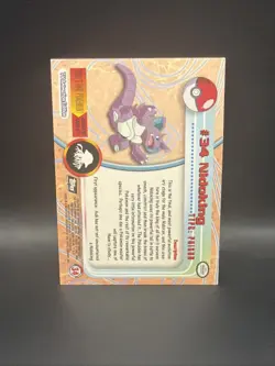 Pokemon TV Animation Edition #34 Nidoking Foil Holo Topps Black Label - Image 2