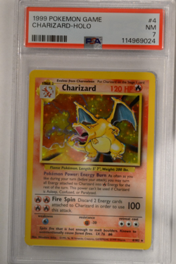 Pokemon PSA 7 NM Base Set Unlimited Charizard 4/102 - Image 1