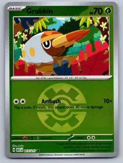 GRUBBIN (QUICK BALL) 017/217 REVERSE HOLO C POKEMON ASCENDED HEROES NM/M - Image 1